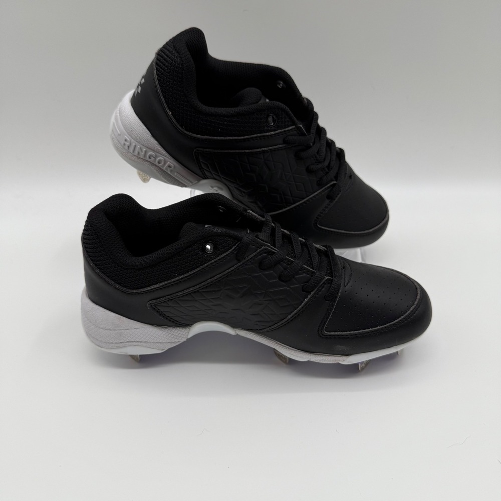 Black Athletic Cleats Women's Low-Top Sports Shoes